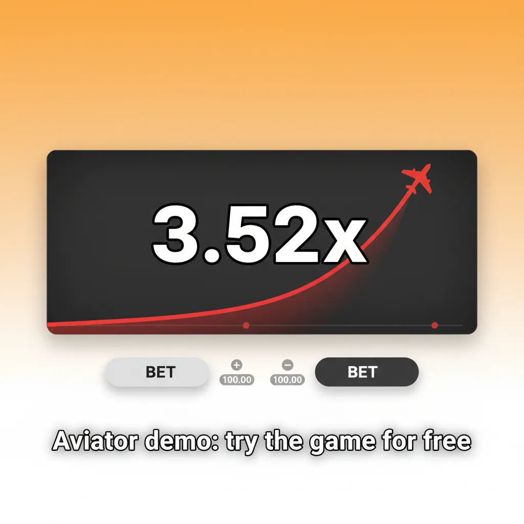 Aviator demo mode interface with climbing multiplier curve, auto bet and auto cash-out controls, using virtual funds.