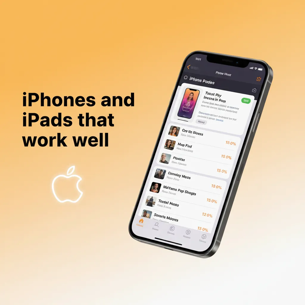 Compatibility list: app runs smoothly on iPhone X–15 and iPad 6th gen+, Air 3rd gen+, and iPad Pro.
