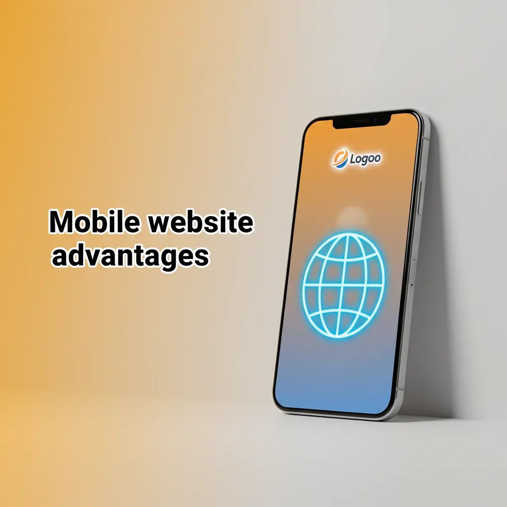 Graphic highlighting mobile site perks: no download, saves space, full lobby and payments, stable on 4G/5G, Android/iOS.