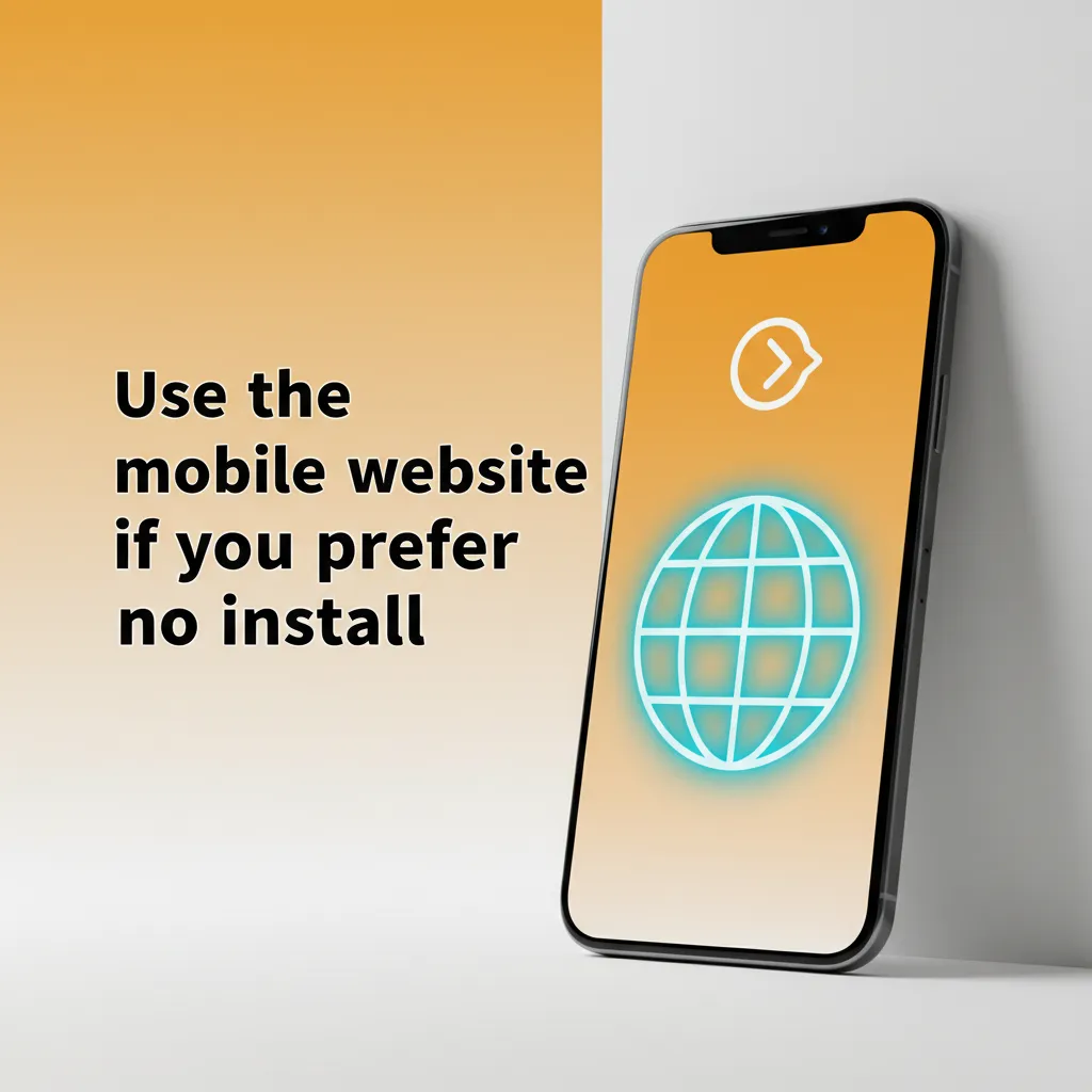 Smartphone and tablet showing mobile site in a browser with sports, casino, payments; no install needed on shared devices