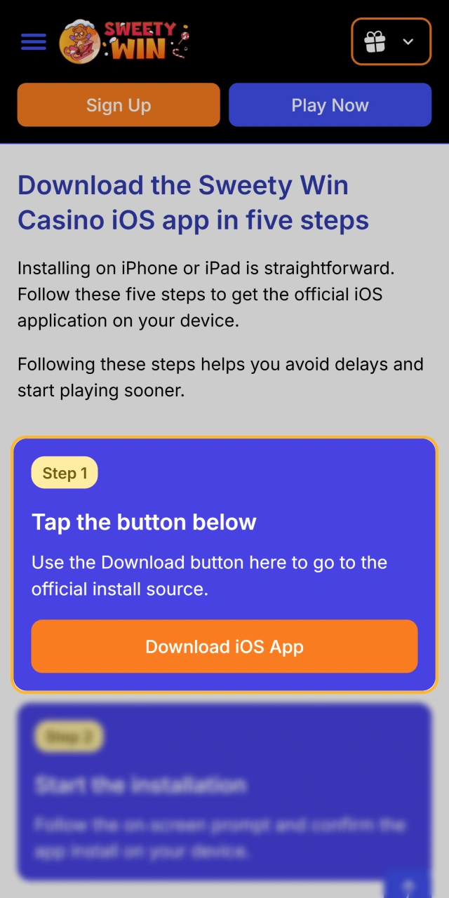 Click the download link to get Sweety Win on iOS.