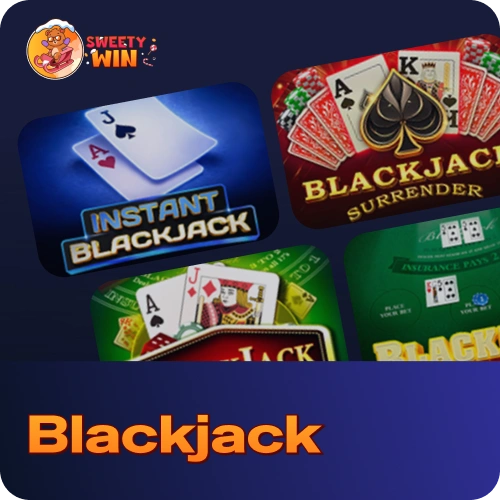 Aim for twenty-one against live dealers playing blackjack on Sweety Win.
