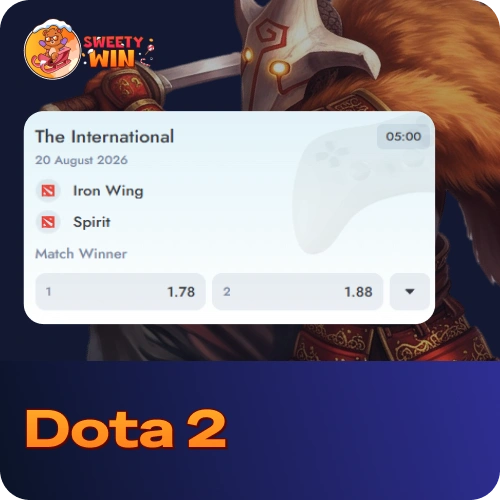 Bet on international Dota 2 esports tournaments at Sweety Win.