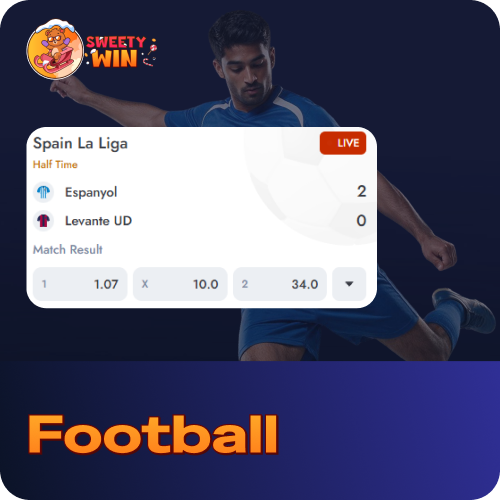 Bet on premier UK football matches and leagues at Sweety Win.
