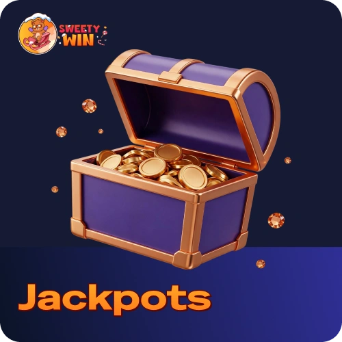 Spin for massive progressive jackpot prize pools on Sweety Win.