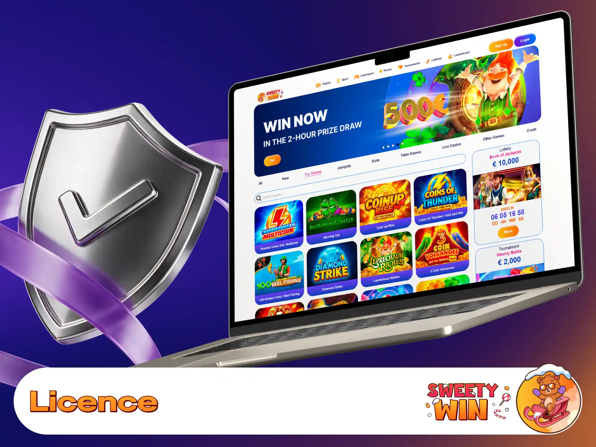 Check regulatory compliance and safety standards at Sweety Win Casino.