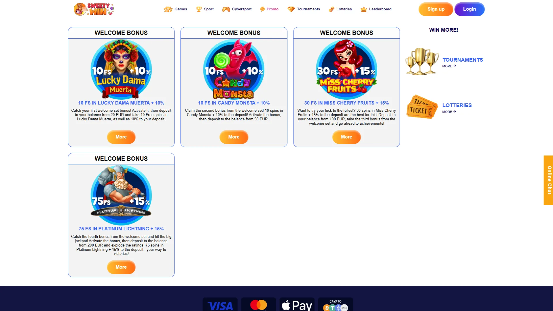 Claim exclusive bonus offers and rewards at Sweety Win Casino.