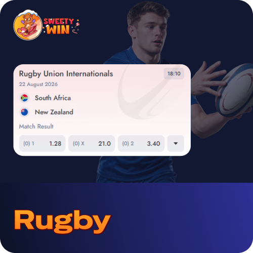 Bet on international rugby union matches online at Sweety Win.
