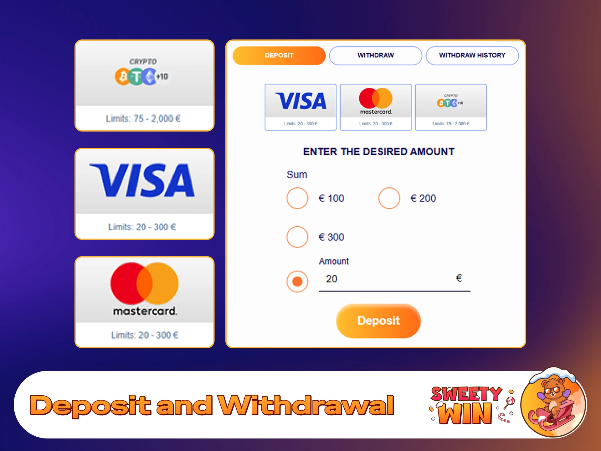 Choose safe UK payment options for fast payouts on Sweety Win.